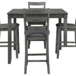 Ashley Furniture Dining Room Sets Bridson - Gray - Square Counter Tbl Set (5/cn)
