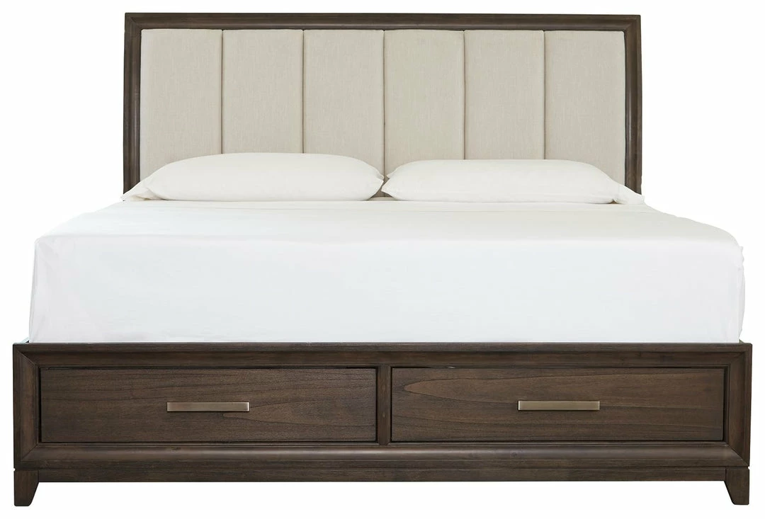 Cheap 😉 Signature Design By Ashley® Brueban - Rich Brown/gray - California King Panel Bed With 2 Storage Drawers 🌟 6 Signature Design By Ashley® Brueban - Rich Brown/gray - California King Panel Bed With 2 Storage Drawers
