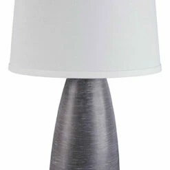 Ashley Furniture Shavontae - Gray - Poly Table Lamp (2/CN) Accessories
