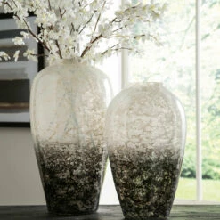 Ashley Furniture Table Decor Mirielle - White/gray - Vase - Large