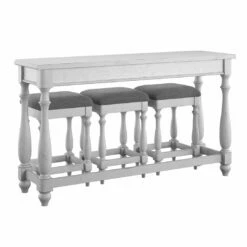 Emerald Home New Haven Sofa Table W/3 Stools Living Room Sets