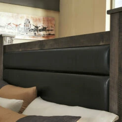 Signature Design By Ashley® Wynnlow - Gray - Upholstered Poster Bed