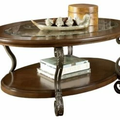 Ashley Furniture Tables Nestor - Medium Brown - Oval Cocktail Table