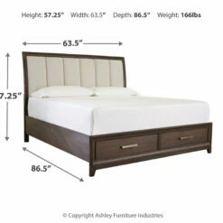 Signature Design By Ashley® Brueban - Rich Ultimate Best In Class Dresser, Mirror, Panel Bed With 2 Storage Drawers Bedroom Sets