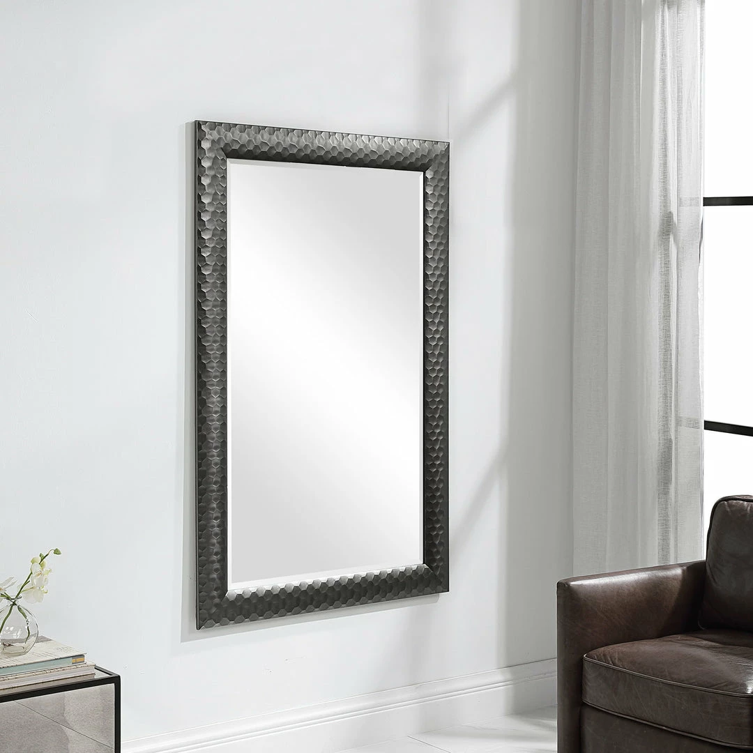 Hot Sale ✨ Uttermost Caldera Textured Gray Mirror ⌛ 8 Uttermost Caldera Textured Gray Mirror