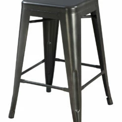 Emerald Home Stools Dakota II 24" Bar Stool, Gray