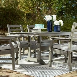 Buy 🤩 Signature Design By Ashley® Visola - Gray - Rect Dining Table W/umb Opt Tables 👏 17 Signature Design By Ashley® Visola - Gray - Rect Dining Table W/umb Opt Tables