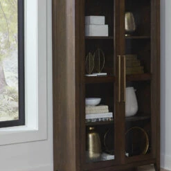 Ashley Furniture Balintmore - Dark Brown - Accent Cabinet - Vertical Cabinets