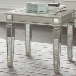 Ashley Furniture Tessani - Silver - Rectangular End Table Tables