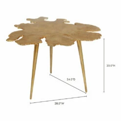 Moe's Home Collection Amoeba Side Table Gold Tables
