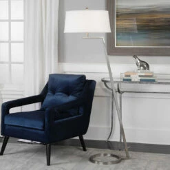 Accessories Uttermost Ordino Modern Nickel Floor Lamp