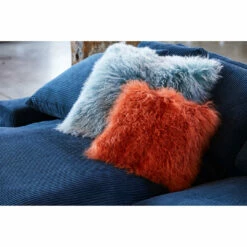 Moe's Home Collection Lamb Fur Pillow Orange