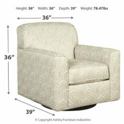 Ashley Furniture Chairs Daylon - Graphite - Swivel Accent Chair