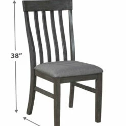 Benchcraft® Luvoni - Best In Class/Dark Charcoal Gray - Rectangular Dining Room Table, 4 Upholstered Side Chairs Dining Room Sets