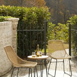 Ashley Furniture Coral - Light Brown/black - Chairs W/table Set (3/cn)