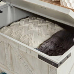 Ashley Furniture Carynhurst - Whitewash - Cocktail Table With Storage Tables