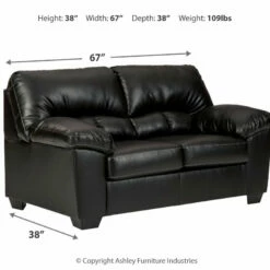 Ashley Furniture Loveseats Brazoria - Black - Loveseat