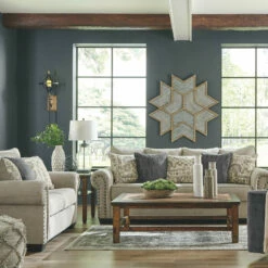 Signature Design By Ashley® Zarina - Jute - 3 Pc. - Sofa, Loveseat, Swivel Accent Chair