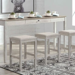 Ashley Furniture Skempton - White - Rect Drm Counter Tbl Set(4/cn) Dining Room Sets