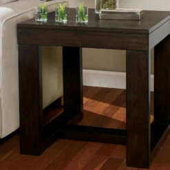 Ashley Furniture Watson - Dark Brown - Square End Table
