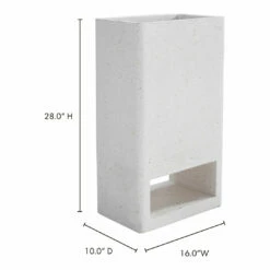 Moe's Home Collection Accessories Bristol Planter Ivory Terrazzo