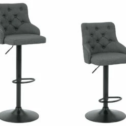 Signature Design By Ashley® Stools Gaddison - Gray/black - Tall Uph Swivel Barstool(2/cn)
