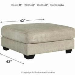 Ashley Furniture Ardsley - Pewter - Oversized Accent Ottoman Ottomans