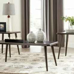 Ashley Furniture Fazani - Dark Brown - Occasional Table Set (3/cn)