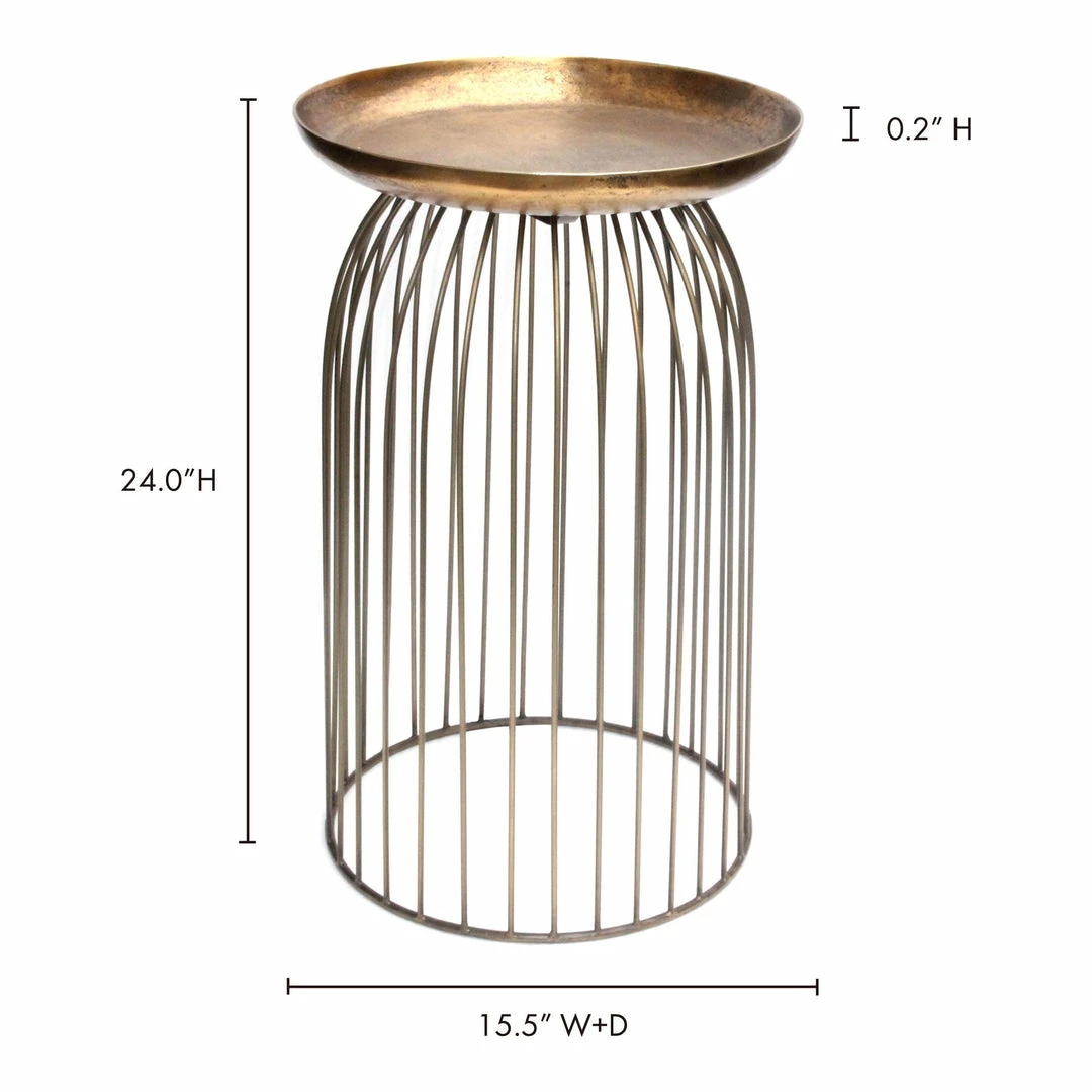 Discount ๐ Moe's Home Collection Tables Aviary Accent Table Small Antique Brass โ 5 Moe's Home Collection Tables Aviary Accent Table Small Antique Brass