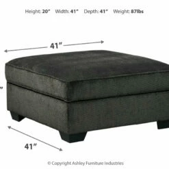 Ashley Furniture Charenton - Charcoal - Ottoman With Storage Ottomans