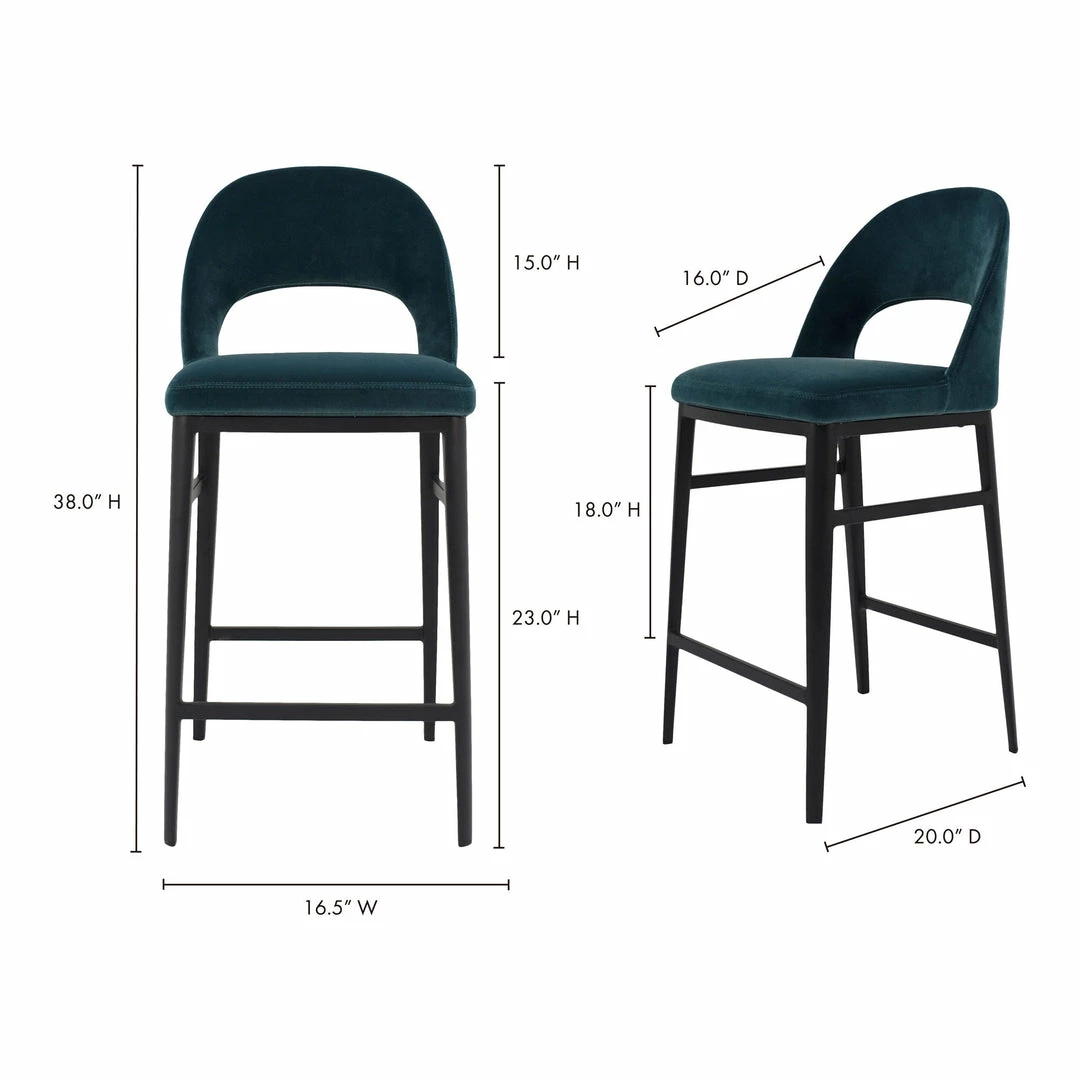 Cheapest ๐ Moe's Home Collection Stools Roger Counter Stool Teal Velvet โ 5 Moe's Home Collection Stools Roger Counter Stool Teal Velvet