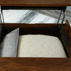 Ashley Furniture Rusitori - Brown / Beige / White - Rect Lift Top Cocktail Table