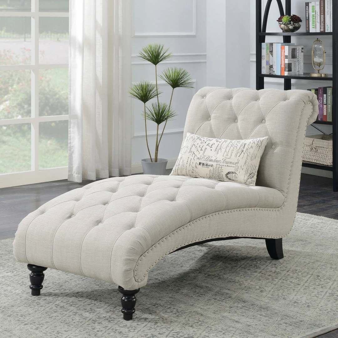 Best Pirce 😉 Emerald Home Chaises Hutton II Tufted Chaise, Ivory 👍 5 Emerald Home Chaises Hutton II Tufted Chaise, Ivory