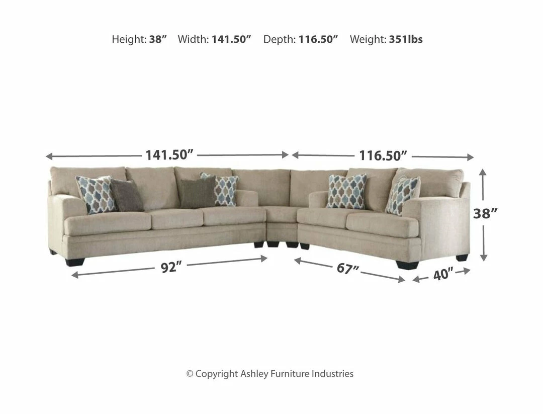 Brand new 🤩 Signature Design By Ashley® Dorsten - Sofa, Wedge, Loveseat Sectional 🔔 4 Signature Design By Ashley® Dorsten - Sofa, Wedge, Loveseat Sectional