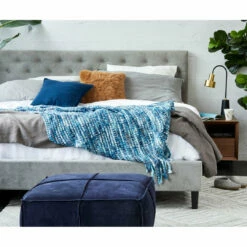 Moe's Home Collection Sasha Throw Ocean Blue