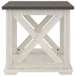 Brand new 😍 Ashley Furniture Dorrinson - White / Black / Gray - Square End Table Tables 🔥 17 Ashley Furniture Dorrinson - White / Black / Gray - Square End Table Tables