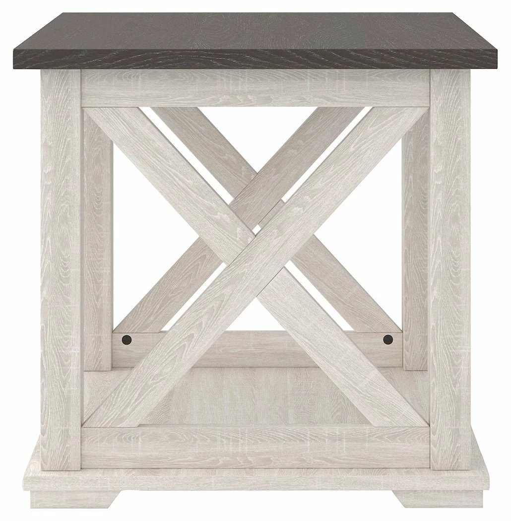 Brand new 😍 Ashley Furniture Dorrinson - White / Black / Gray - Square End Table Tables 🔥 10 Ashley Furniture Dorrinson - White / Black / Gray - Square End Table Tables