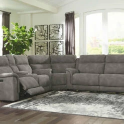 Signature Design By Ashley® Next-Gen DuraPella - 2 Seat Power Recliner Sofa Adjustable Headrest, Power Reclining Loveseat With CON/Adjustable Headrest, Cocktail & 2 End Tables Living Room Sets