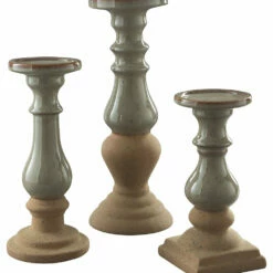 Ashley Furniture Emele - Taupe - Candle Holder Set (3/cn) Table Decor