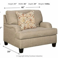Ashley Furniture Chairs Almanza - Wheat - Chair And A Half