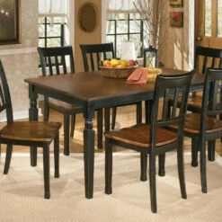 Ashley Furniture Owingsville - Black/brown - Dining Room Side Chair (2/cn)