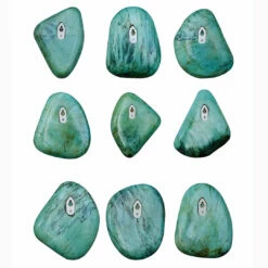Accessories Uttermost Pebbles Aqua Wood Wall Decor, S/9