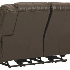 Ashley Furniture Denoron - Chocolate - Reclining Power Loveseat
