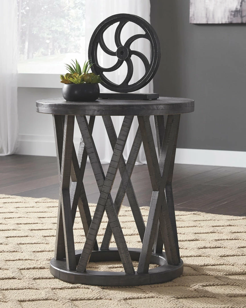 Deals ๐ฅฐ Ashley Furniture Sharzane - Grayish Brown - Round End Table ๐ 4 Ashley Furniture Sharzane - Grayish Brown - Round End Table