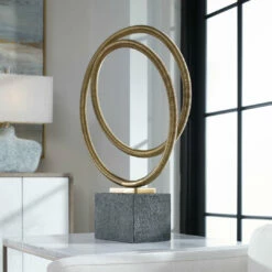 Uttermost Oja Gold Sculpture Table Decor