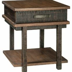 Ashley Furniture Stanah - Brown / Beige - Rectangular End Table Tables