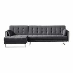 Moe's Home Collection Palomino Sofa Bed Left Dark Grey Sofas