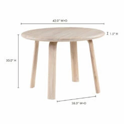 Moe's Home Collection Malibu Round Dining Table White Oak Tables