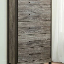 Signature Design By Ashley® Cazenfeld - Black/gray - 6 Pc. - Dresser, Mirror, Chest, King Panel Headboard, 2 Nightstands Bedroom Sets