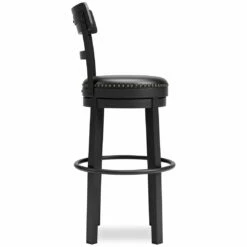 Ashley Furniture Valebeck - Black - Tall Uph Swivel Barstool(1/cn)